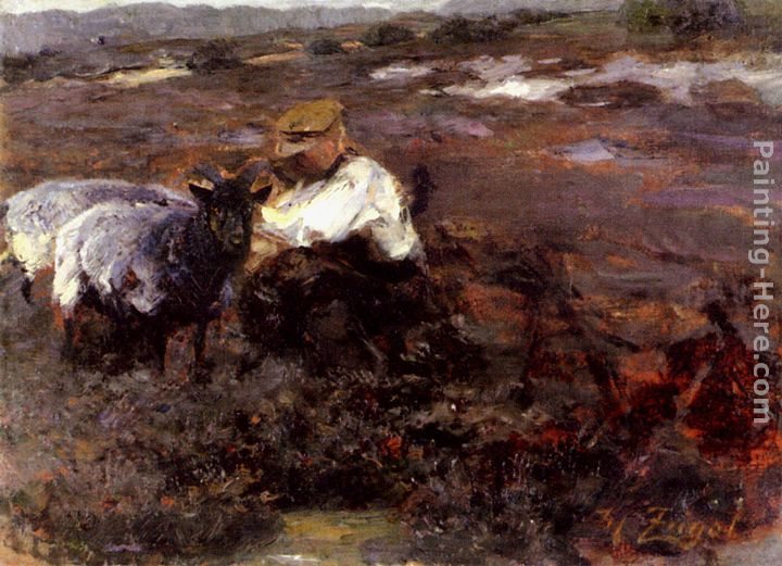 Heirich von Zugel Tending The Flock